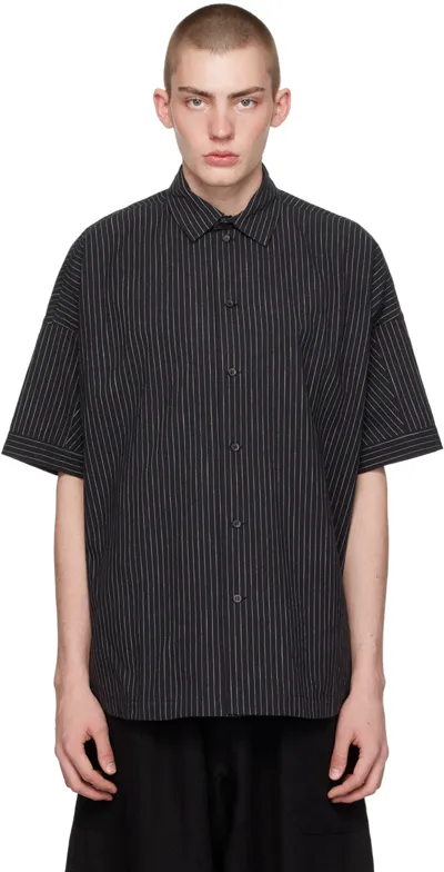 Jan-jan Van Essche Black #98 Shirt In Black Striped