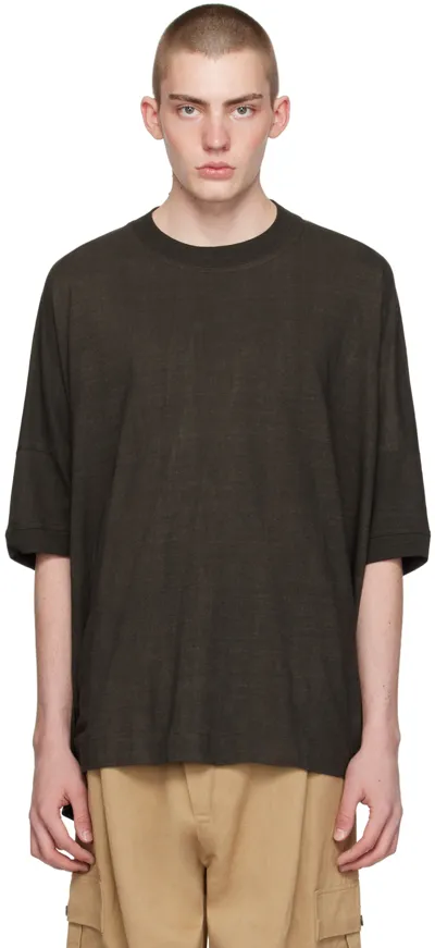 Jan-jan Van Essche Brown #81 T-shirt In Dark Sumi