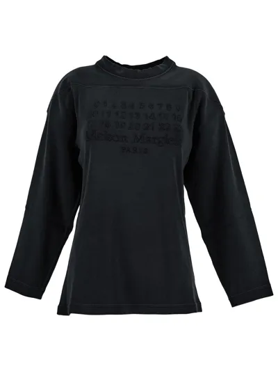 Maison Margiela Cotton Sweatshirt In Blue