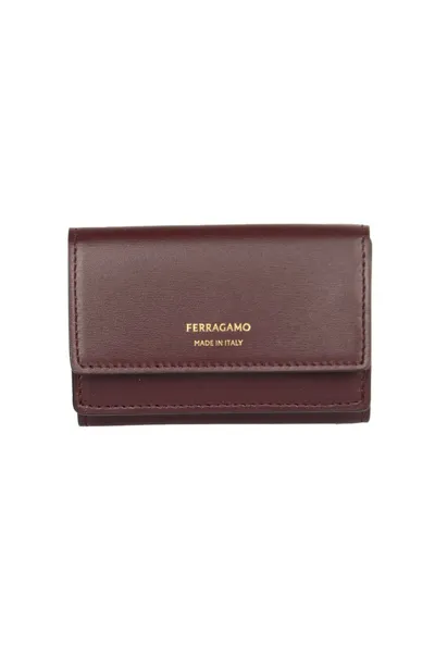 Ferragamo Salvatore  Logo Printed Bifold Wallet In Brown