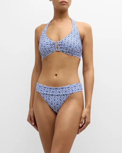 Heidi Klein Sardina Fold Over Bikini Bottoms In Print-print