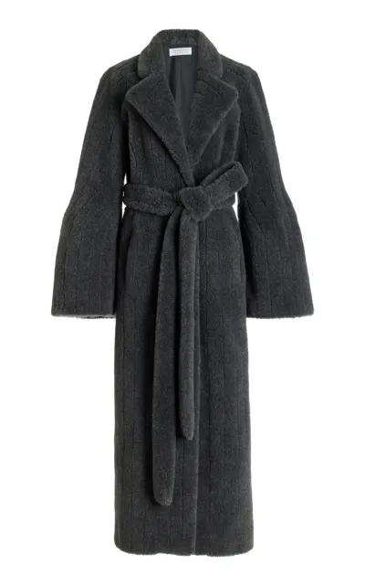 Gabriela Hearst Barring Oversized Wool-blend Coat In Dark Grey