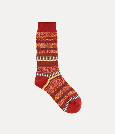 Vivienne Westwood Ladies Socks In Red