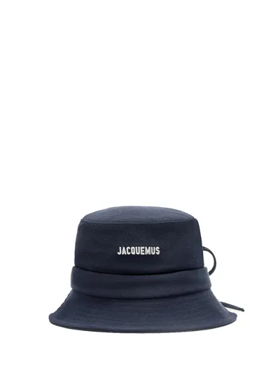 Jacquemus Le Bob Gadjo Dark Denim Bucket Hat In Dark Navy