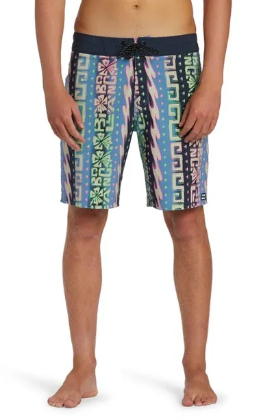 Billabong Sundays Pro Water Repellent Board Shorts In Blue Haze