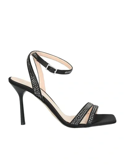 Leonie Hanne Sandals With Rhinestones In Black