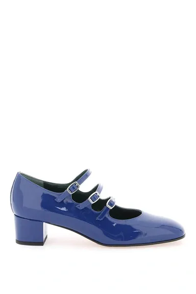 Carel Paris Kina Pumps Aus Lackleder 40mm In Blue