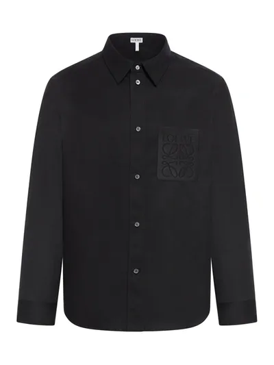 Loewe Wool Shirt In Black