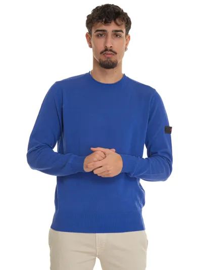 Peuterey Caliper Round-necked Pullover In Blu Elettrico