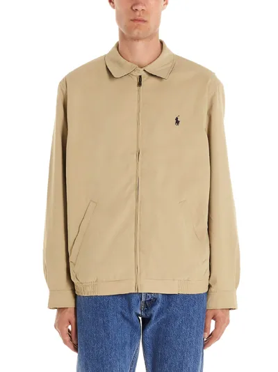 Ralph Lauren Logo Jacket In Khaki Uniform