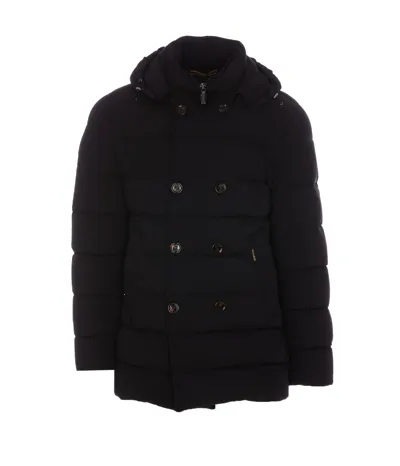 Moorer Florio-fur-il Cashmere Down Jacket In Blu