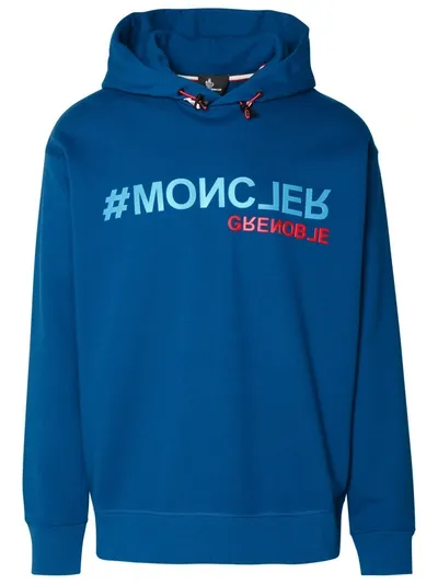 Moncler Grenoble Sweatshirt Logo Writing In Blue