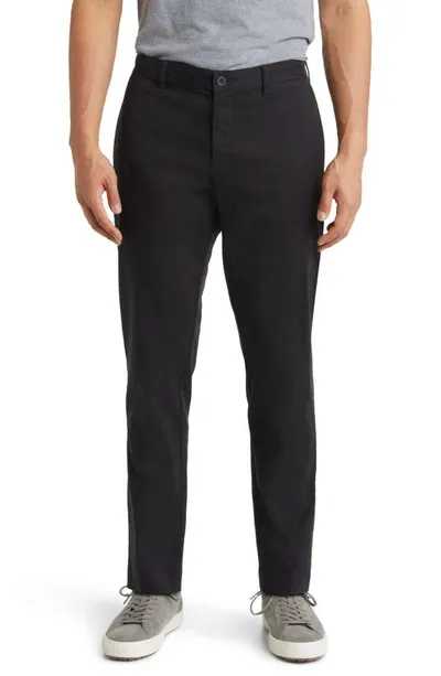 Nordstrom Heron Taper Leg Twill Chino Pants In Black