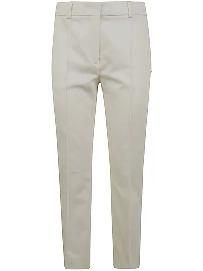 Sportmax High Waist Straight Leg Trousers In White