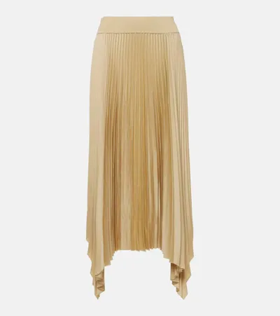 Joseph Asymmetric-hem Pleated Midi Skirt In Beige