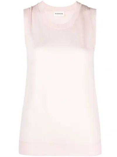 P.a.r.o.s.h Linfa Fine-knit Tank Top In Neutrals