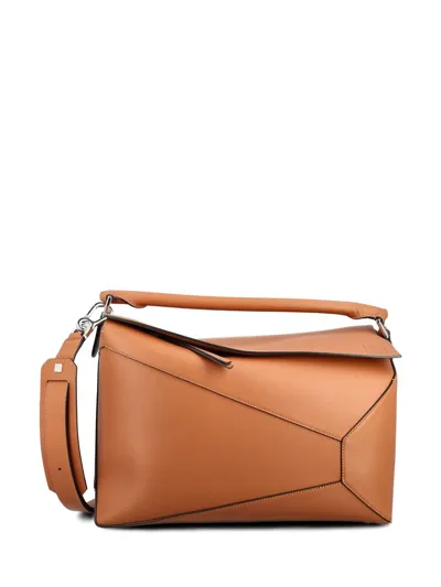 Loewe Large Puzzle Bag In Brown