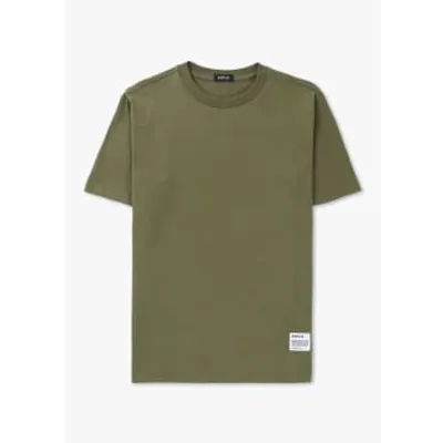 Replay Mens Print Short Sleeve T-shirt In Light Military In Green Fabric