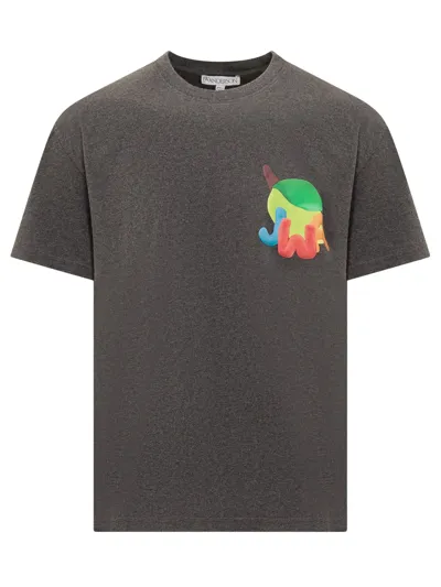 Jw Anderson Digital Fruits T-shirt In Grey