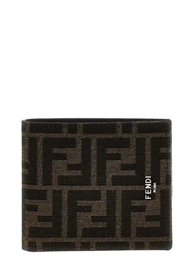 Fendi Ff Wallet In Brown