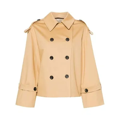 By Malene Birger Alisandra Double-breasted Trench Jacket In Beige