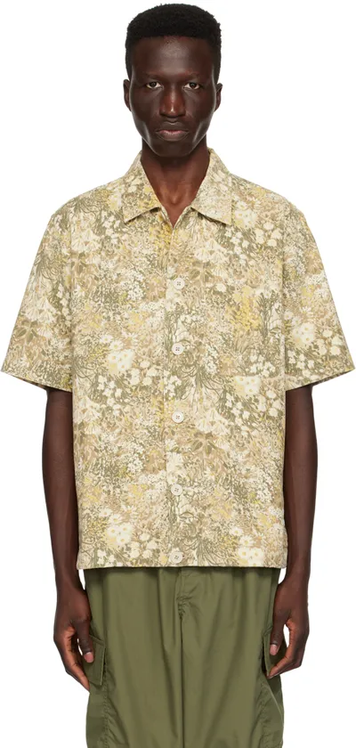 Universal Works Beige Printed Shirt In Sand