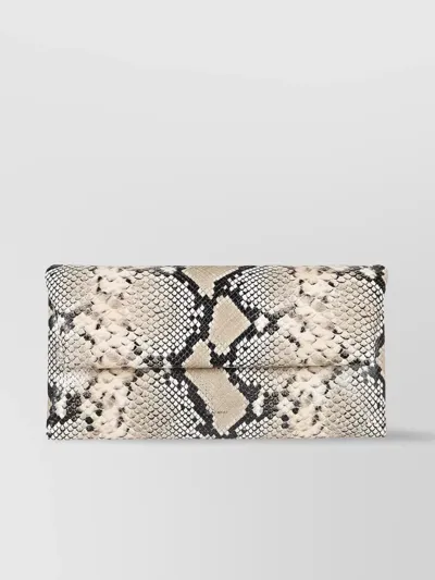 Jil Sander Snakeskin-effect Leather Clutch Bag In Multi