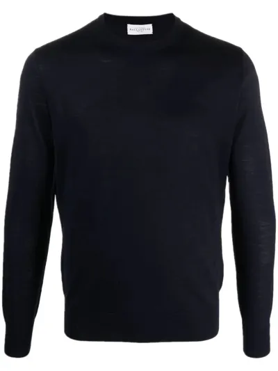 Ballantyne Round Neck Pullover In Blue