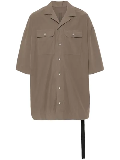 Rick Owens Drkshdw Magnum Tommy Cotton Shirt In Grey