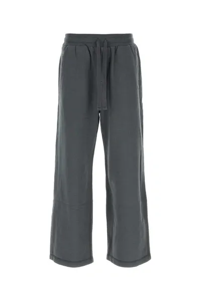 Dolce & Gabbana Anthracite Cotton Joggers In Gray