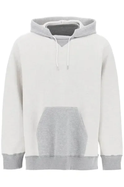 Sacai Hooded Sweatshirt With Reverse In Gray