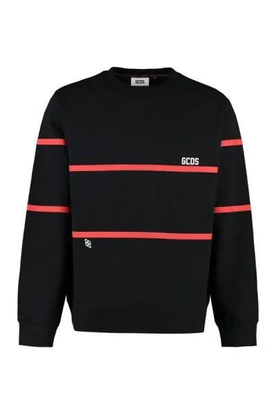 Gcds Logo-print Detail Sweatshirt In Black