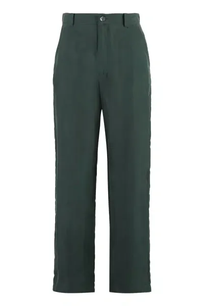 P.a.r.o.s.h Silk Trousers In Green