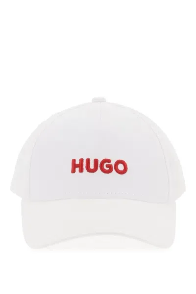 Hugo Cappello Baseball Jude Con Logo Ricamato In White