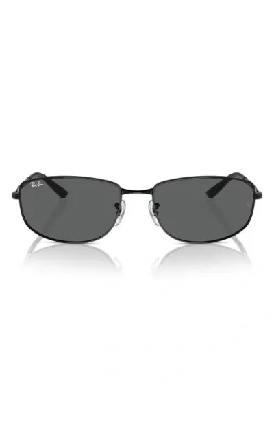 Ray Ban 56mm Irregular Sunglasses In Black