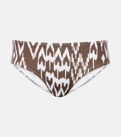 Eres Dry Printed Bikini Bottoms In Brown