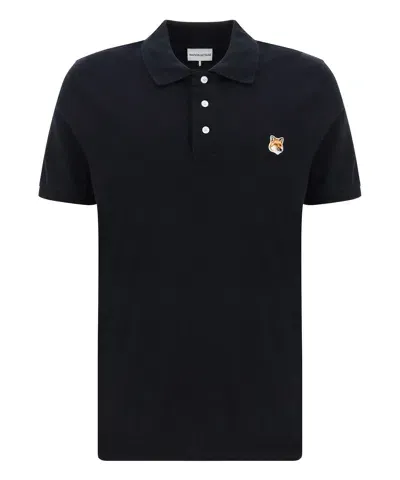 Maison Kitsuné Polo Shirt In Black