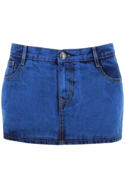 Vivienne Westwood Minigonna Foam In Denim In Blue