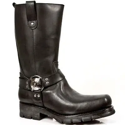 Pre-owned New Rock Rock Boots Unisex Punk Gothic Stiefel - Style 7610 S1 Schwarz