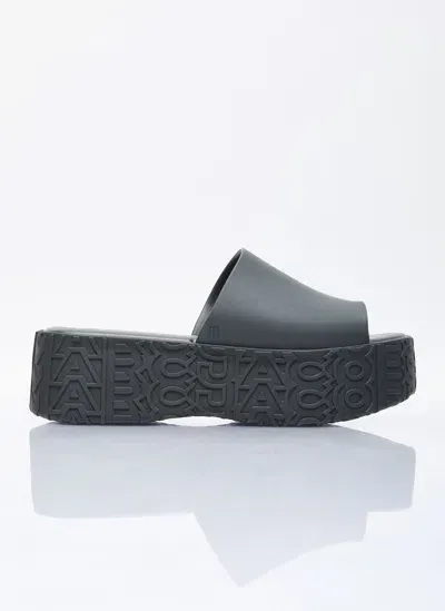 Melissa X Marc Jacobs Becky Platform Slides In Black