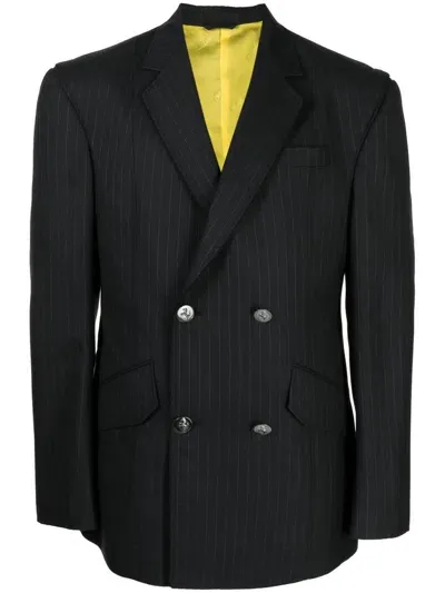 Ferrari Double-breasted Virgin-wool Blazer In Schwarz