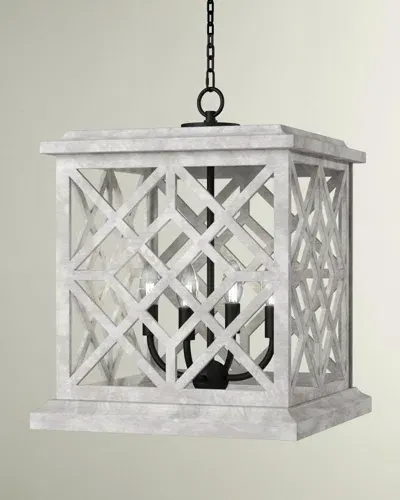 Coastal Living By Regina Andrew Chatham Wood Hanging Lantern In White