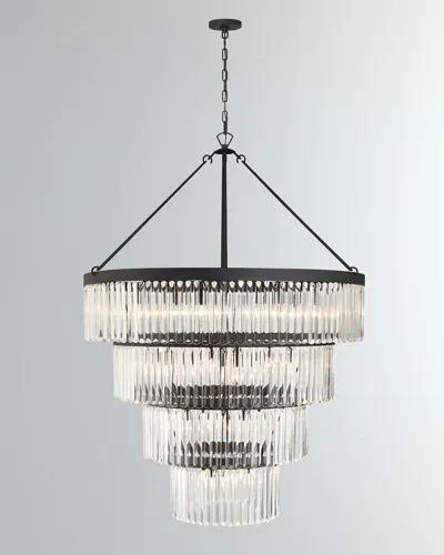 Crystorama Emory 22-light Black Forged Chandelier