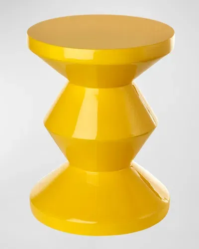 Polspotten Zig Zag Stool In Yellow