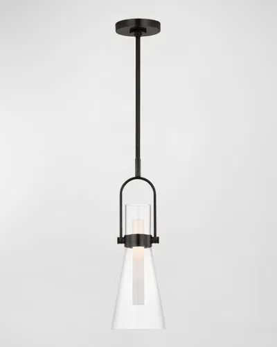 Visual Comfort Signature Larkin 7" Conical Pendant By Ian K Fowler In Bronze