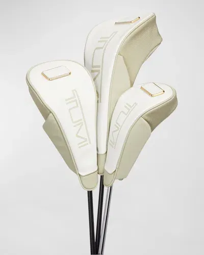 Tumi 3 Pack Golf Club Cover Set In Off White/tan