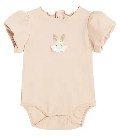 Donsje Baby Nowie Cotton-blend Bodysuit In Pink