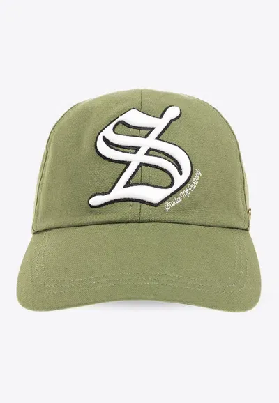 Stella Mccartney Canvas Baseball Cap In Green