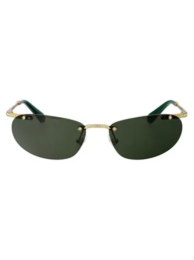 Swarovski Frameless Sunglasses In Gold