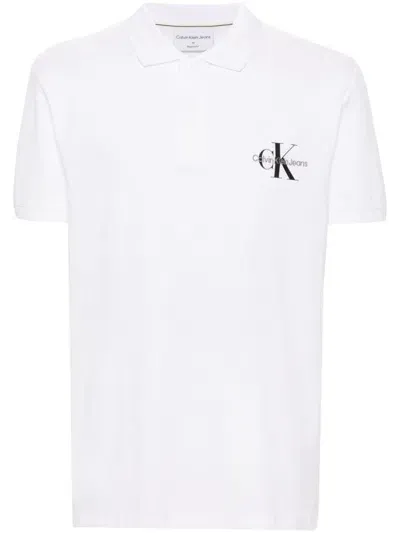 Calvin Klein Jeans Est.1978 Calvin Klein Jeans Polo In Piqué Con Logo Ricamato In White